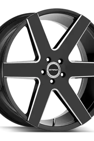 Best Seller Strada Coda 5x115 22x9.5 +15 Gloss Black Milled