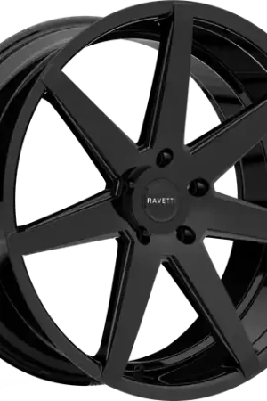Wholesale RAVETTI M7 5X114.3 20x8.5 +38 FULL GLOSS BLACK