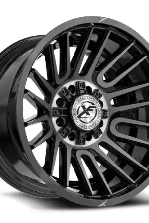 XF Off-Road XF-234 8x165.1/8x180 22x12 -44 Gloss Black & Brushed Double Dark Tint Certified