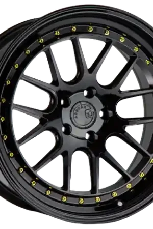 Warranty Included Aodhan DS06 5x114.3 18x10.5+22 Gloss Black W /Gold Rivets