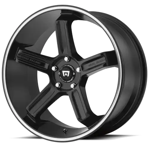 Motegi MR122 5X100/5X114.3 18X9 +45 SATIN BLACK W/ MACHINED STRIPE In Demand