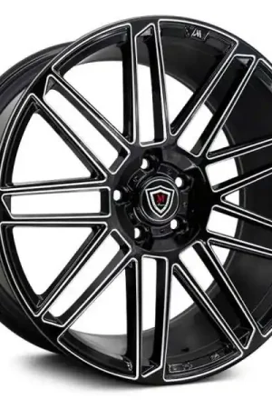 Marquee M3767 Wheel 19x8.5 5x120 Black Milled 35mm - FREE T-SHIRT INCLUDED! Clearance