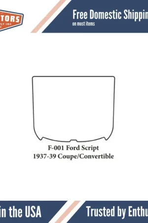 Trunk Floor Mat with Insulation for 1937-39 Ford Convertible, AcoustiShield Kit Express Delivery