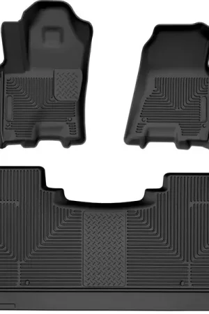 Limited Offer Husky Liners 2025 RAM 1500 CC Weatherbeater Front & 2nd Seat Floorliner (3pc Set) - Blk
