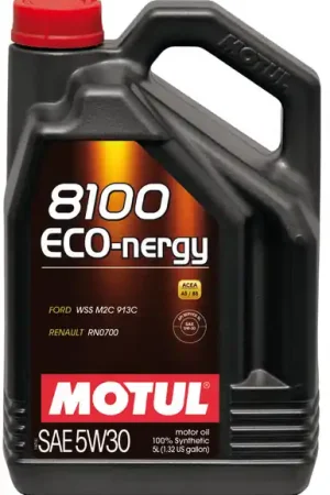 Order Now Motul 5L Synthetic Engine Oil 8100 5W30 ECO-NERGY - Ford 913C
