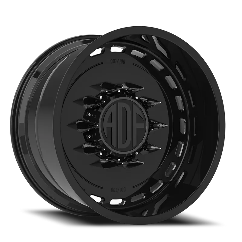 Adf Ltd Dually Wheel 22x12 10x225 Gloss Black -40mm - MINIMUM PURCHASE OF 4 - FREE T-SHIRT INCLUDED! New Release