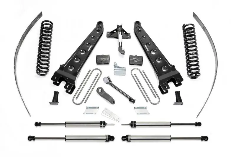 Shop Now Fabtech 08-16 Ford F250 4WD w/Factory Overload 8in Rad Arm Sys w/Coils & Dlss Shks