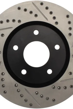 StopTech 1/02-05 Infiniti G35 (alloy disc) / 6/02-05 Nissan 350Z Slotted & Drilled Left Front Rotor Hot Picks