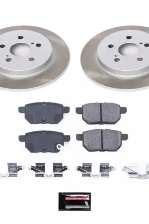 Power Stop 17-22 Toyota Prius Prime Rear Semi-Coated Rotor Kit Low Price