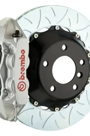 Brembo 93-98 Supra Rear GT BBK 4 Piston Cast 380x28 2pc Rotor Slotted Type-3-Silver Cheap