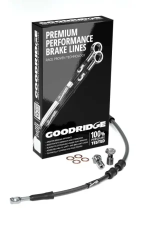 Goodridge 2014 HD FXSBSE CVO Breakout (w/ABS) +8in Black Brake Line Kit w/Stainless Steel Fittings One Day Deal
