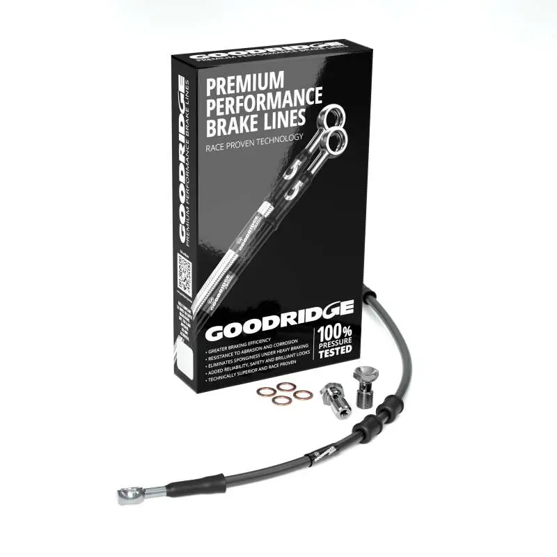 Goodridge 99-05 HD FXDX +6in Black Brake Line Kit w/Stainless Steel Fittings Exclusive Offer