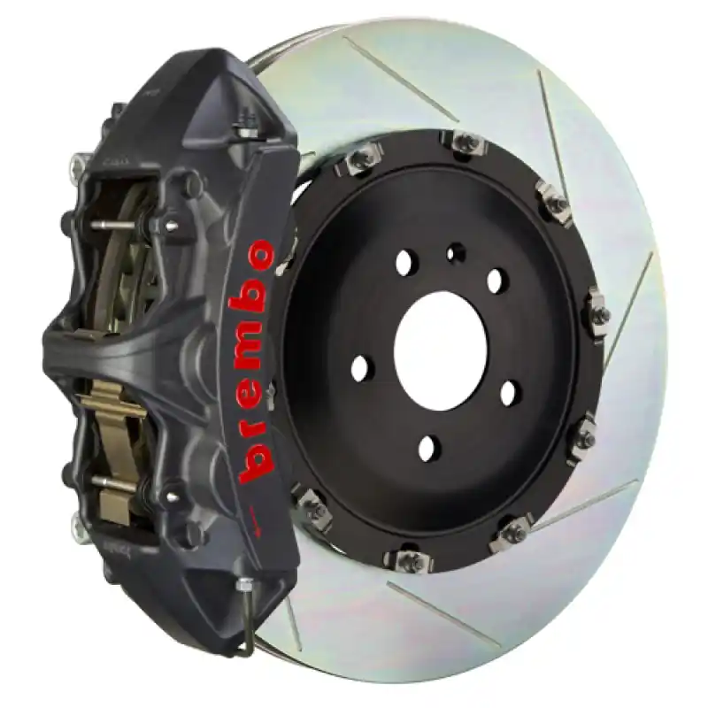 Brembo 19-22 A-Class (Excl AMG) Fr GTS BBK 6Pis Cast 365x34 2pc Rotor Slotted Type1-Black HA Super Sale