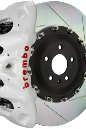 Brembo 20+ Corvette C8/C8 Z51 Rear GT BBK 6 Piston Cast 380x34 2pc Rotor Slotted Type-1- White Markdown