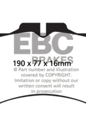 Limited Offer EBC 09+ Lexus LS460 4.6 Sport Yellowstuff Front Brake Pads