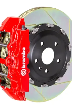 Shop Now Brembo 08-13 M3/11-12 1M Front GT BBK 6 Piston Cast 365x34 2pc Rotor Slotted Type1-Red