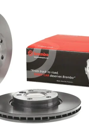 Authentic Brembo 12-15 Range Rover Evoque/11-18 Volvo S60 Front Premium UV Coated OE Equivalent Rotor