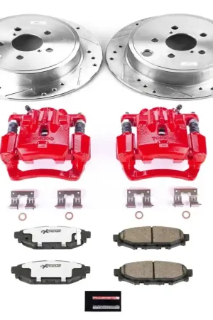 New Arrival Power Stop 10-14 Subaru Legacy Rear Z26 Street Warrior Brake Kit w/Calipers
