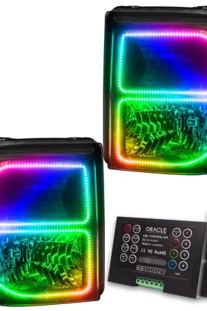 Fast Shipping Oracle 11-16 Ford F250/350 LED HL - Black - ColorSHIFT w/ 2.0 Controller