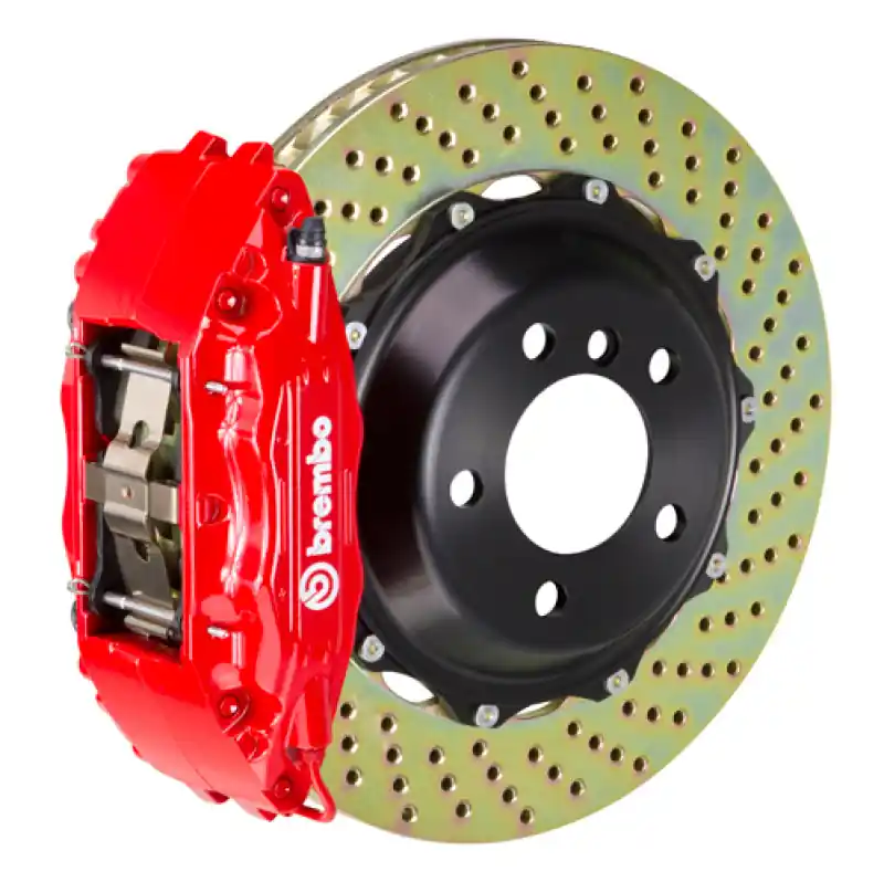 Brembo 01-06 M3 (E46)/06-08 Z4 M-Coupe/Roadster Fr GT BBK 6 Pist Cast 355x32 2pc Rotor Drilled-Red Discount