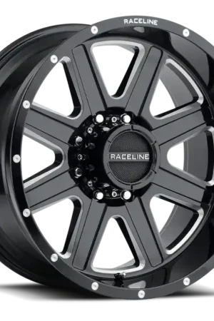 Today Only Raceline 940M Hostage 20x9in / 8x170 BP / 0mm Offset / 125.2mm Bore - Black & Milled Wheel