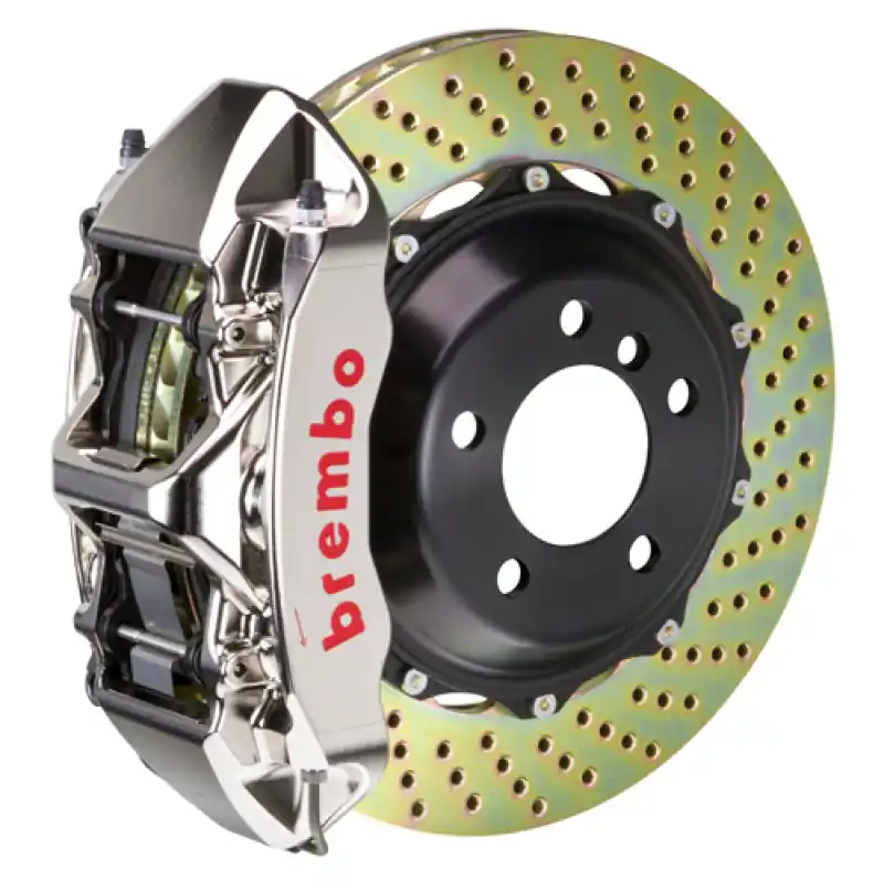Brembo 09-12 SL550 (R230) Front GTR BBK 6 Piston Billet355x32 2pc Rotor Drilled- Nickel Plated Best Price