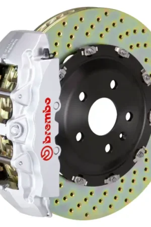 Brembo 05-11 A6 3.2L Front GT BBK 6 Piston Cast 380x34 2pc Rotor Drilled-Silver Direct From Factory