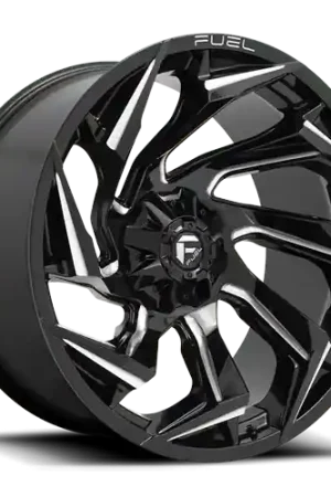 Aluminum Wheels 17X9 Reaction D753 6 On 135/6 On 139.7 Gloss Black Milled 106.1 Bore -12 Offset Fuel Off Road Wheels Top Pick