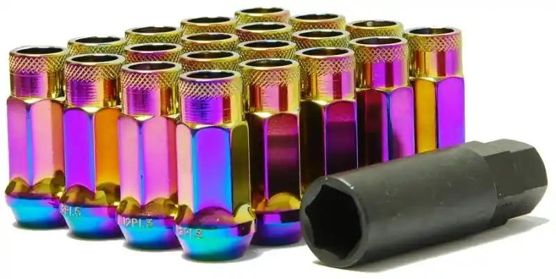 Limited Edition Wheel Mate Muteki SR48 Open End Lug Nuts - Neon 12x1.50 48mm