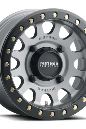 Method MR401 UTV Beadlock 15x6 / 5+1/49mm Offset / 5x4.5 / 72mm CB Titanium Wheel - Matte Black Ring Seasonal Sale