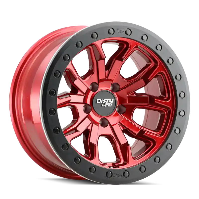 Best Choice Dirty Life 9303 DT-1 17x9 / 6x135 BP / -12mm Offset / 87.1mm Hub Crimson Candy Red Wheel