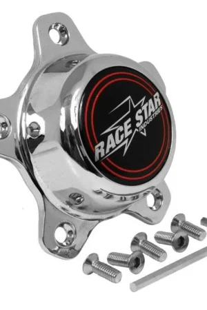 Limited Offer Race Star 5 Lug Cap Short Plastic Chrome (incl. Medallion & Screws)