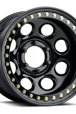Raceline RT81 Rock 8 15x10in / 6x139.7 BP / -44mm Offset / 107.95mm Bore- Gloss Black Beadlock Wheel Holiday Sale