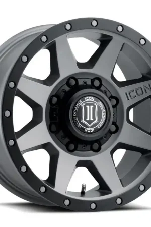 Limited Offer ICON Rebound HD 18x9 8x180 12mm Offset 5.5in BS 124.2mm Bore Titanium Wheel