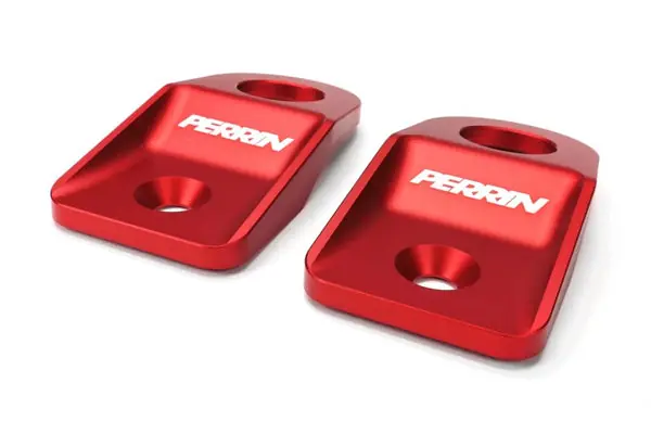 PERRIN 08-14 Subaru WRX/STI / 08-11 Impreza / 08-10 Outback Upper Radiator Bracket Set - Red Professional Grade