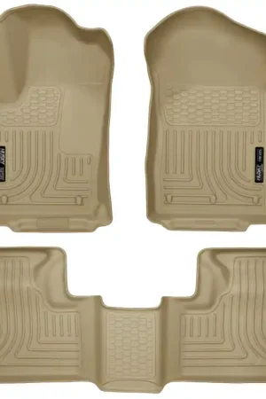 Husky Liners 11-13 Dodge Durango / 11-13 Jeep Grand Cherokee WeatherBeater Combo Tan Floor Liners In Demand