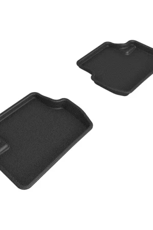 3D MAXpider 20-21 Tesla Model S Kagu 2nd Row Floormat - Black Worldwide Shipping