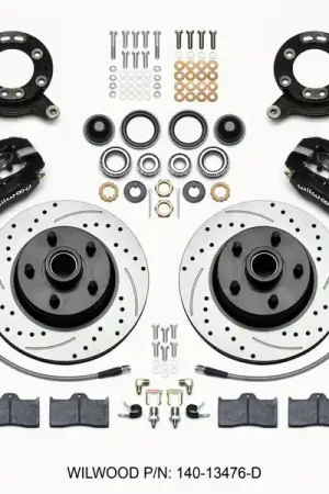 Wilwood Forged Dynalite-M Front Kit 11.30in 1 PC Rotor&Hub-Drill 65-69 Mustang Disc & Drum Spindle Best Seller