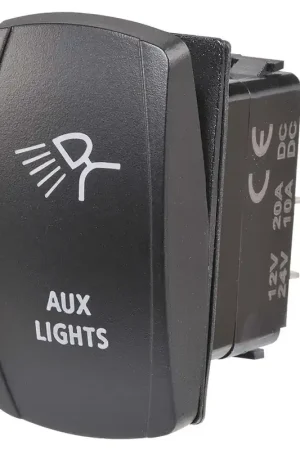 Narva 63232BL 12\\/24V Off\\/On LED Illuminated Sealed Rocker Switch With “Aux Lights” Symbol (Blue) Editor’s Pick