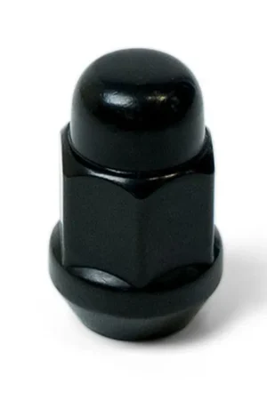 Luxury SAAS Single Wheel Nut - 35mm Length, Black, M12x1.50 Thread, Acorn Bulge Type - 33536BBC