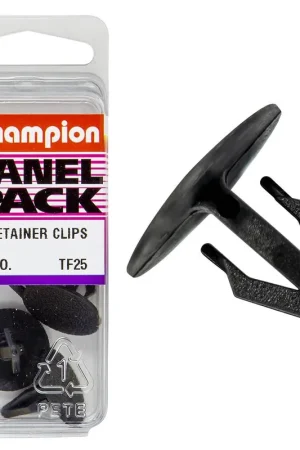 While Supplies Last Champion Fasteners Retainer Clips (20mm Head, 18mm Length, to Suit 7mm Hole) - Pack of 4 - TF25