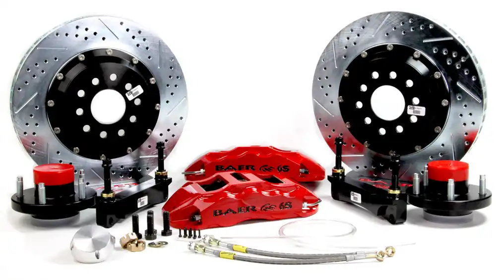 Best Price Baer Brakes 4261310R-1X Baer Brakes 14" Extreme+ Front Brake Kit, Red, Slot, Std. Studs