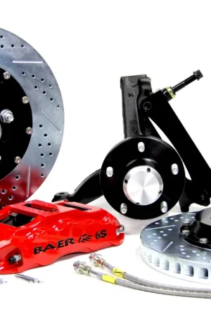 Modern Baer Brakes 4301107CY-1X Baer Brakes 14" Extreme+ Front Brake Kit, Comp Yellow, Slot, Std. Studs