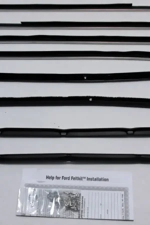 Window Sweeps Weatherstrip for 1967-1968 Ford LTD Galaxie 500 Black Front Rear 4Door Hardtop Final Sale