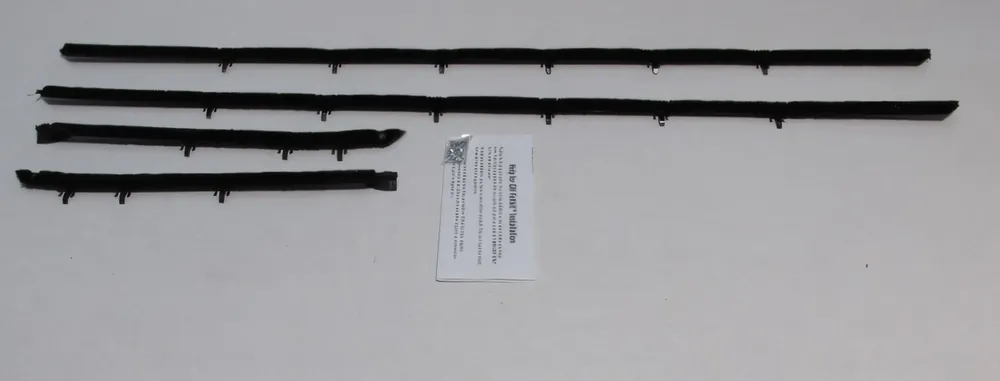Fresh Stock Window Sweeps Felt Kit Weatherstrip for 1968-1969 Chevrolet Camaro Hardtop OEM
