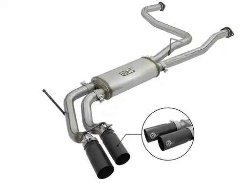 aFe Power Rebel Series 2-1/2" Cat-Back Exhaust w/ Black Tip for Nissan Titan XD 16-20 V8-5.6L #49-46126-B Must Have