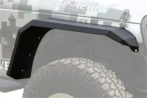 Viral Iron Cross 2020-2023 Jeep Gladiator Fender Flare Set - Rear - Matte Black