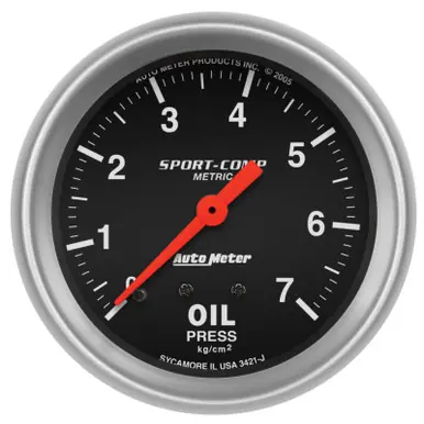 New Arrival Autometer Sport-Comp 2 5/8in 7.0kg/cm2 Mechanical Oil Pressure Gauge - 3421-J