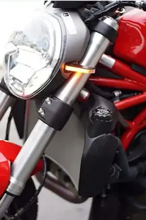 New Rage Cycles 2009-2013 Ducati Monster 1100 Front Turn Signals - 1100-FS-D Crafted