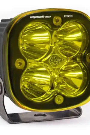 One Day Deal Baja Designs Squadron Pro Spot Pattern Black LED Light Pod - Amber - 490011